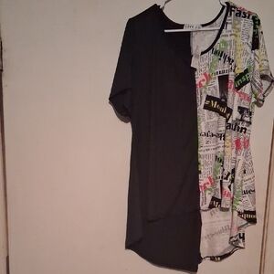 Love J Black and Multicolor Text Graphic Tee